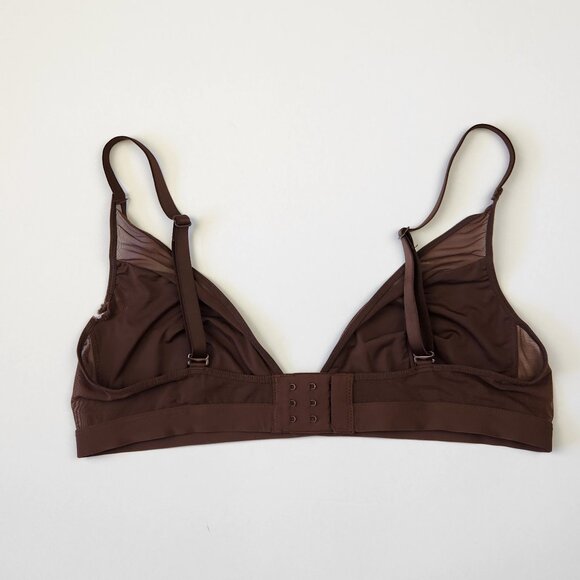 Parade Triangle Soft Mesh Bralette Brown sz M *FLAWED* - Picture 2 of 8